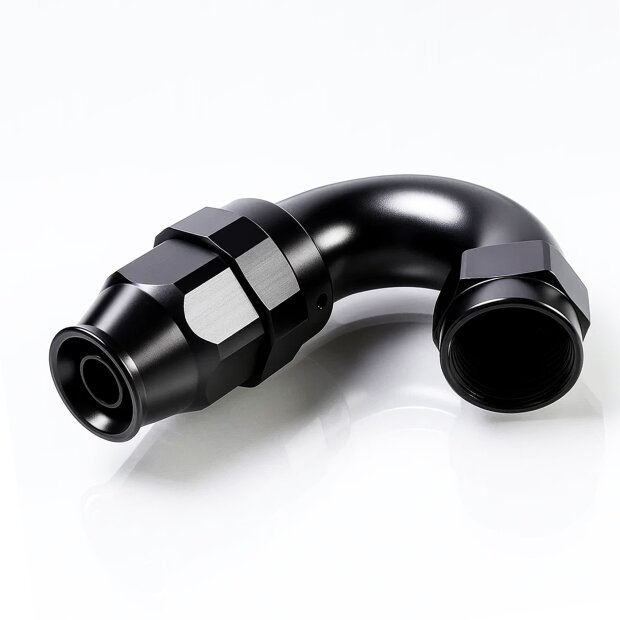 Arlows PTFE Alu Fitting Schwarz Dash 16 180 Grad