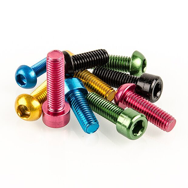 5x Arlows Innensechskant Linsenschraube Screw AL7075 M5x25 Grn