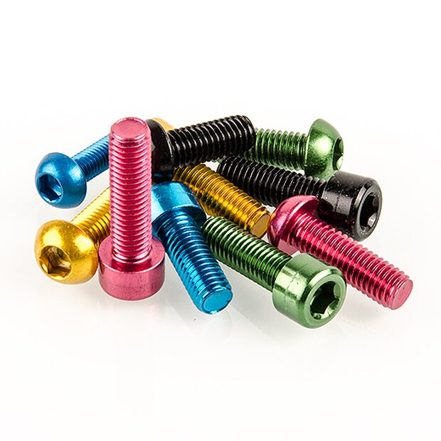 5x Arlows Innensechskant Linsenschraube Schraube AL7075 M6x35 Grn