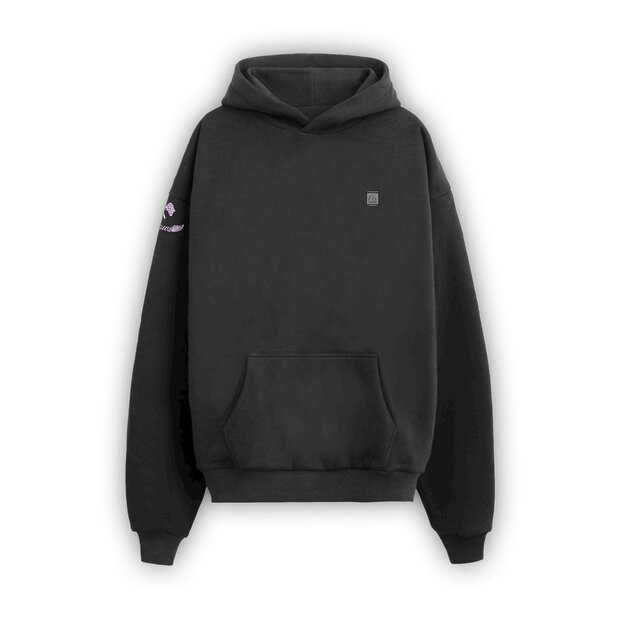 Arlows Vintage Wings Hoodie Washed Black