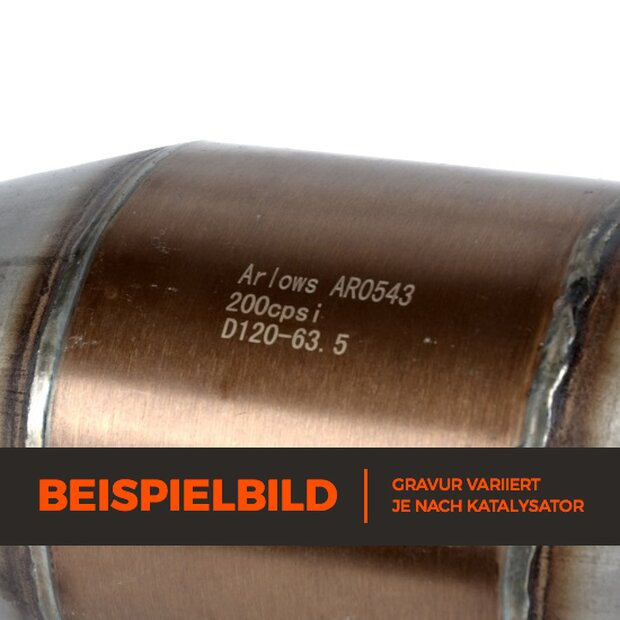 Arlows 200 Zellen Motorsport Metall Katalysator ( 130mm Durchmesser , 76mm Anschlüße )