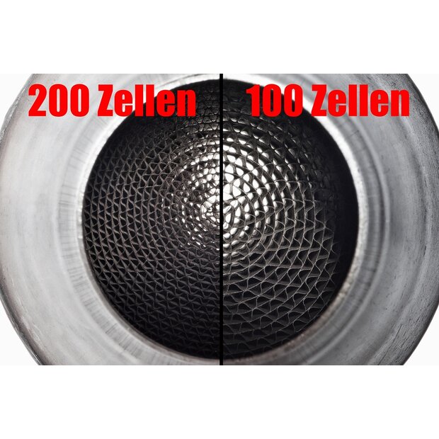 Arlows 200 Zellen Motorsport Metall Katalysator ( 130mm Durchmesser , 76mm Anschlüße )