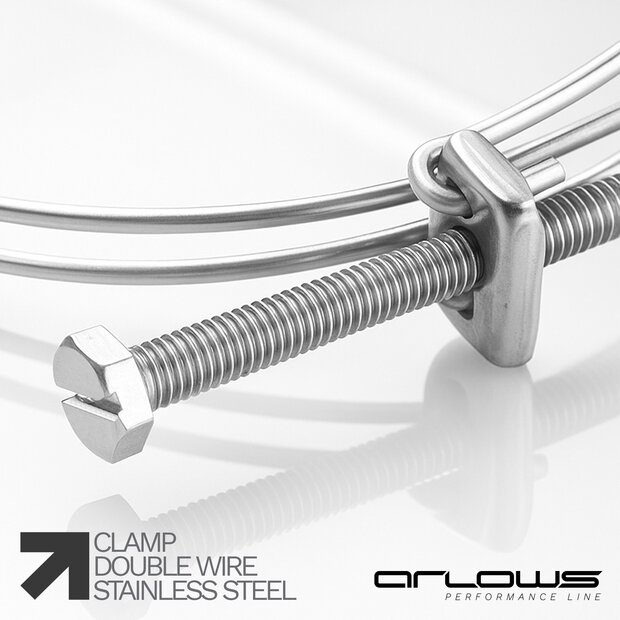 Stainless Steel Double-Wire Hose Clamp 80 - 85mm