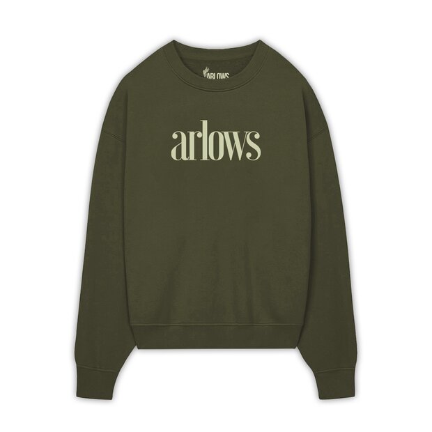 Arlows Linear Embo Sweater Washed Olive