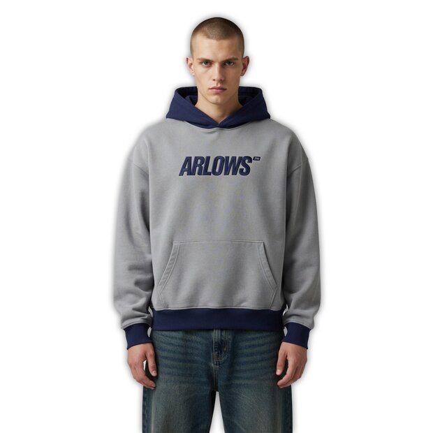 Arlows TM26 Hoodie Heather Grey / Navy