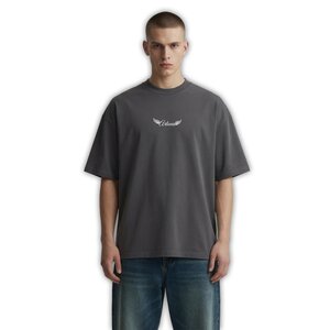 Arlows T-Shirt "Wings" Washed Grey L