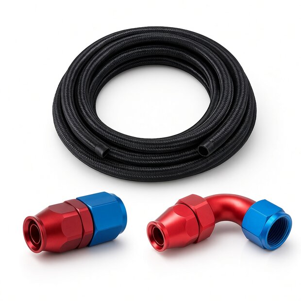 Arlows PTFE Nylon-Stahlflex Set Dash 3 blau, 1 m, 90 Grad...
