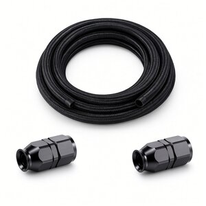 Arlows PTFE Nylon Braided Hose Set Dash 4 black, 1 m, 2x...