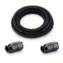 Arlows PTFE Nylon Braided Hose Set Dash 16 black, 1 m, 2x straight
