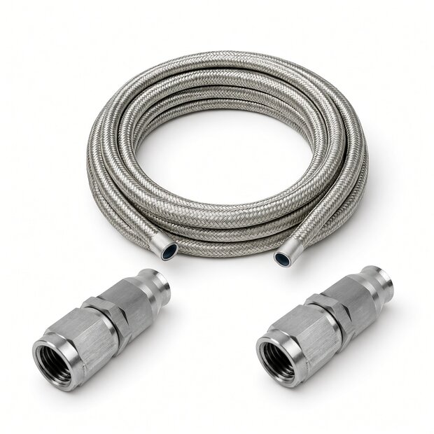 Arlows PTFE Edelstahl Set Dash 3, PTFE-Stahlflex, 1 m, 2x...