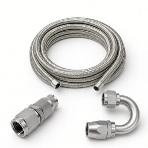 Arlows PTFE Stainless Set Dash 3, PTFE braided hose, 1 m,...